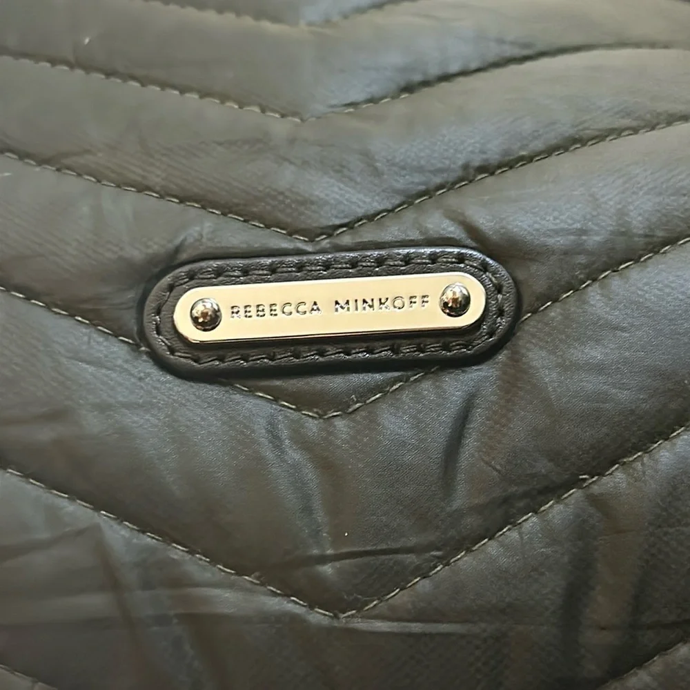 Rebecca Minkoff Edie Quilted Leather Backpack - Seaweed Green - Chain Detail